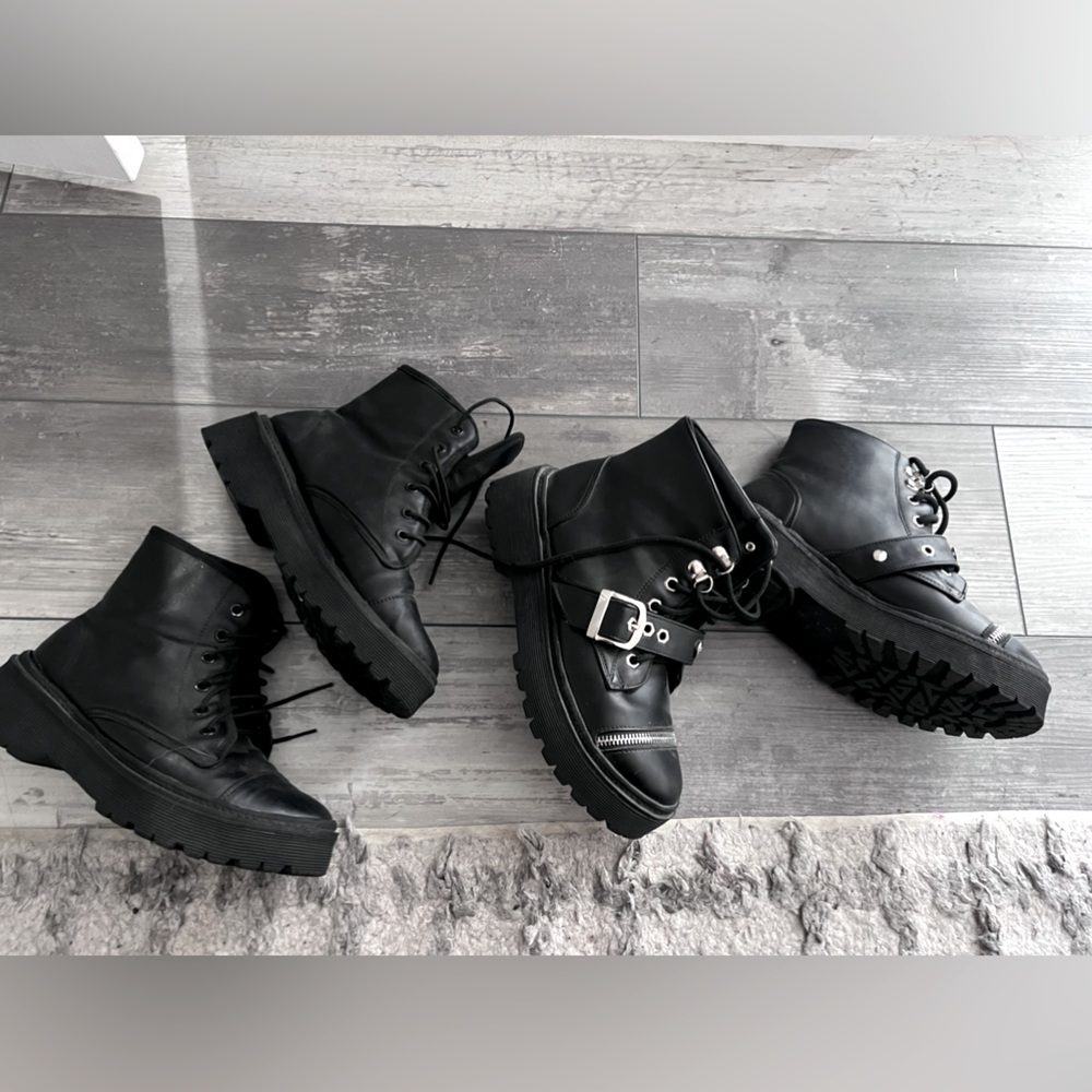 2 PAIR OF BOOTS SIZE EU 38 US8 PRICE FOR BOTH